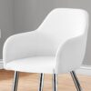 Dining Chair, Side, Upholstered For Dining Room, Contemporary & Modern (Set of 2) - White - Image 9