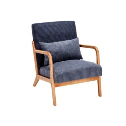 Accent Chair With Pillow Upholstered - Antique Dark Gray