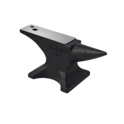 Single Horn Anvil 55Lbs Cast Steelsmith Tool With Round & Square Hole For Bending & Shaping - Black