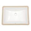 Undermount Rectangular Bathroom Sink With Overflow - White - Image 8