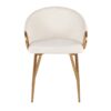 Claire - Contemporary Glam Chair (Set of 2) - Gold / Cream - Image 5