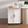 Sturdy Storage Cabinet With Large Capacity For Living Room, Bedroom, Kitchen - White - Image 4