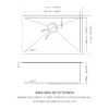 28" Undermount Kitchen Sink 16 Gauge 10" Deep Single Bowl - Gunmetal Black - Image 3