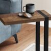Accent Table, C - Shaped, Stylish Modern - Brown - Image 8