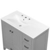 Bathroom Vanity With Sink Combo, Abundant Storage Cabinet With 2 Soft Close Doors And 5 Drawers - Gray - Image 18