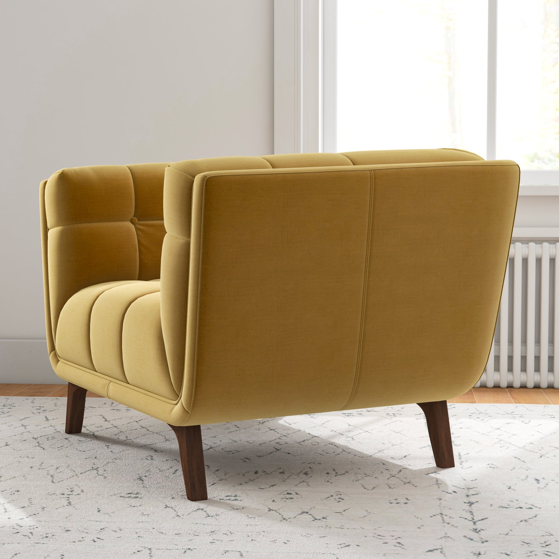 Addison - Mid-Century Modern Lounge Chair - Yellow - Image 3