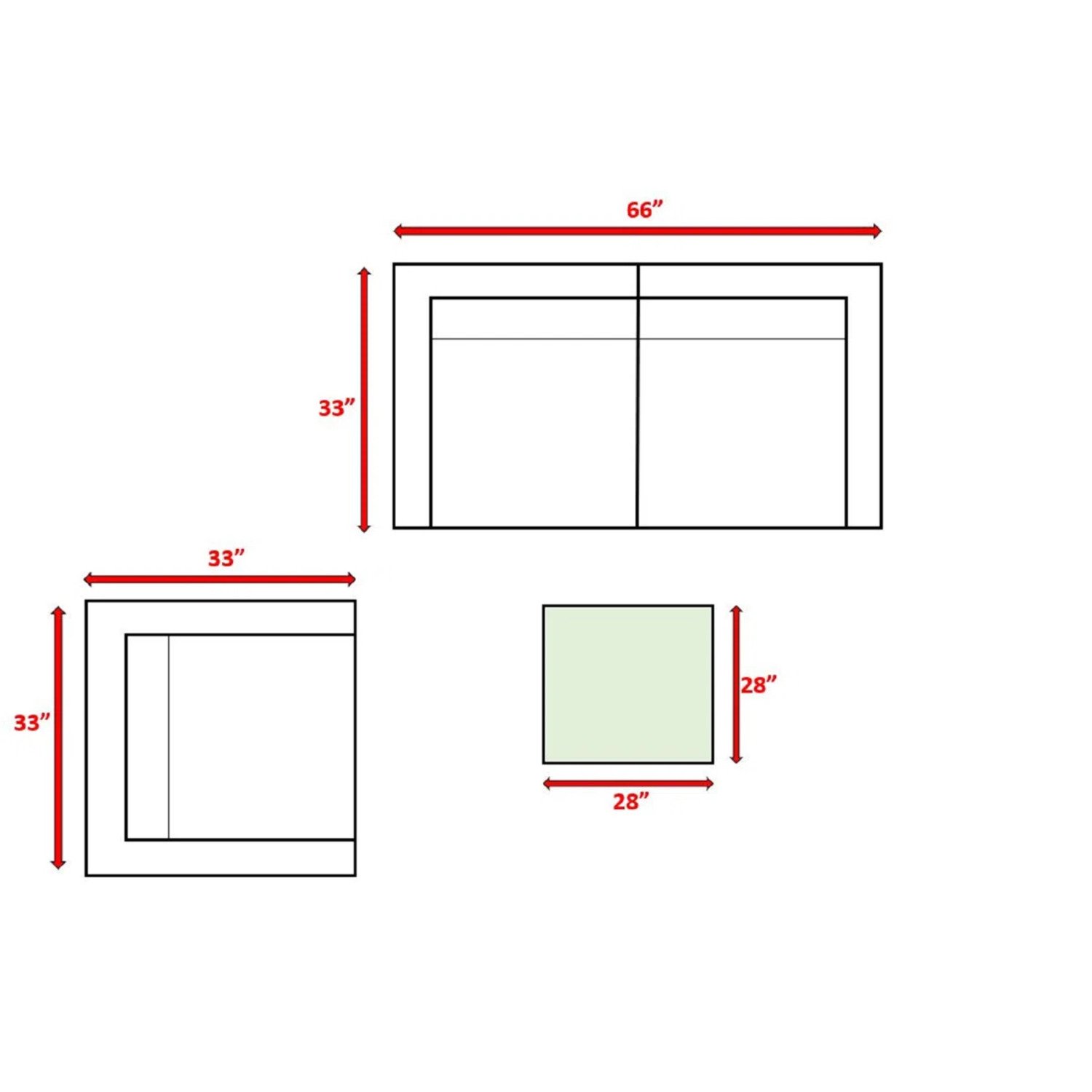 Outdoor Wicker Conversation Set With Cushions For 3 - Brown Mix - Image 4