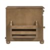 Vintage End Table Flip Top Side Table With USB Ports, 1 Multifunctional Drawer With Cup Holders, Sofa Couch Table With Bookshelf For Living Room And Small Space - Brown - Image 22