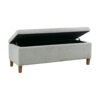 Marcie - Upholstered Storage Bench With Soft Close Lid - Blue - Image 6