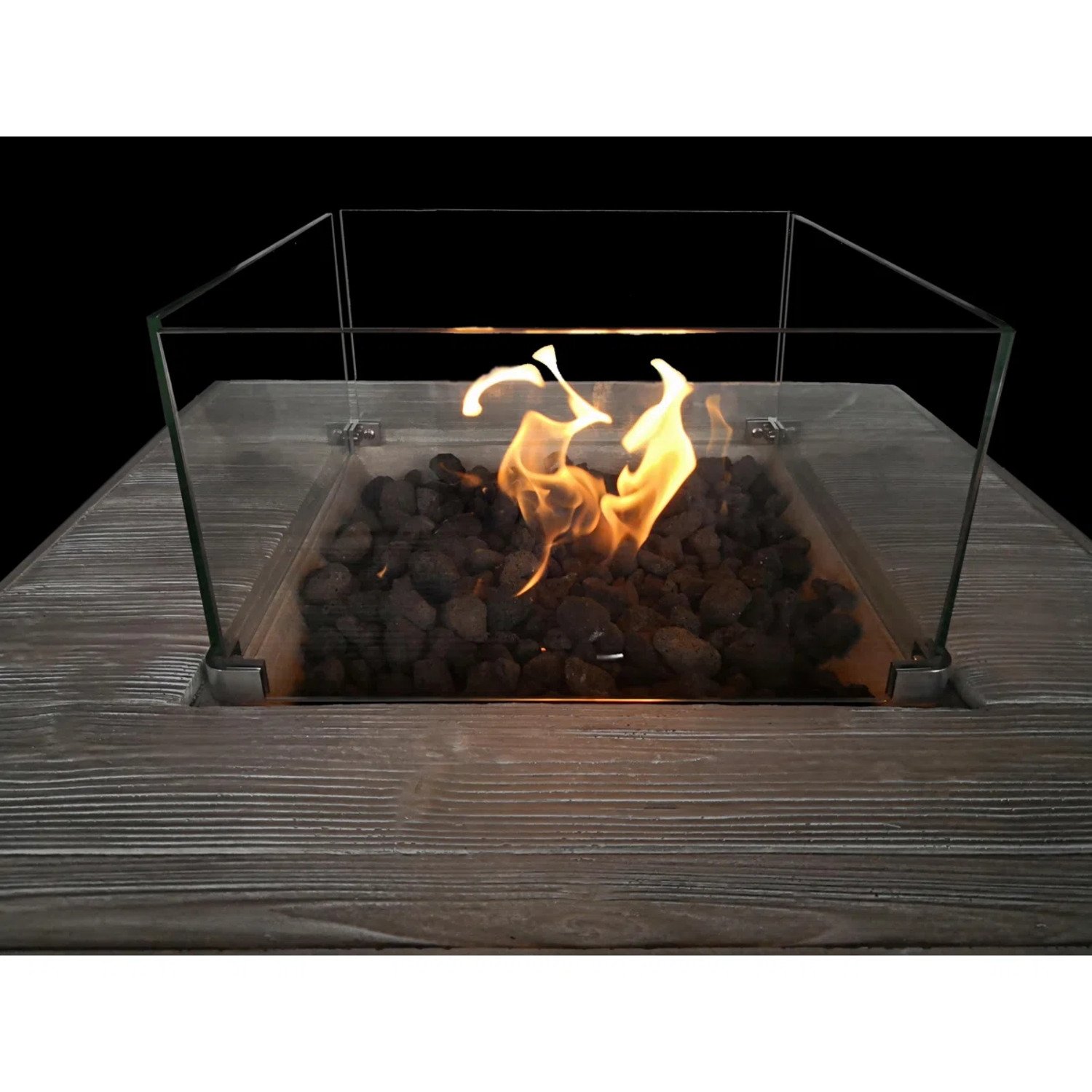 Reinforced - Propane Fire Pit Table - Black / Gray - Image 5