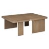 Modern Minimalist Coffee Table Set, Rectangle Coffee Table With Splicing Design, Multifunctional Combination Table For Living Room - Natural - Image 9