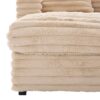 Upholstered Oversized Double Chaise Lounge Sofa With USB Ports And Cup Holders - Champagne - Image 19