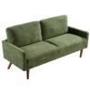 Sofa, European Style With Sleek Design, Modern & Vintage Flair, Upholstered 3 Seater Couch - Green - Image 3