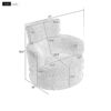 360 Degree Swivel Chair Upholstered Accent Barrel Chair With Adjustable Headrest, Berber Fleece - Gray - Image 3