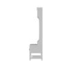3 In 1 Hallway Hall Tree With Cushion, Storage Drawers, Hooks Shelves - White - Image 16