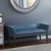 Welburn Accent Bench With Low Back And Flared Arms - Blue - Image 10