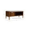 Accent Bench With Storage, Upholstered Cushion - Walnut Brown - Image 3