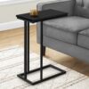 Accent Table, C - Shaped, Contemporary & Versatile Use - Black - Image 12