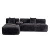 Cloud - Sectional Sofa Upholstered Couch Free Combined Sofa - Black - Image 12