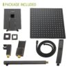 Shower System With Waterfall Tub Spout, 10" Wall Mounted Square Shower System With Rough In Valve - Oil-Rubbed Bronze - Image 8