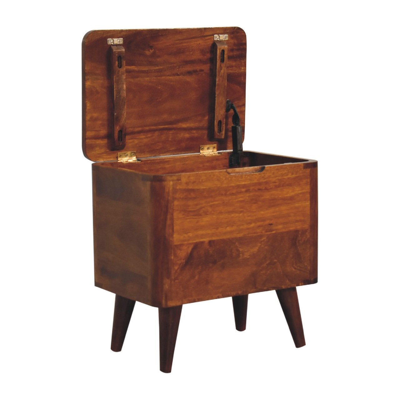 Lid Up Storage Stool - Brown - Image 5