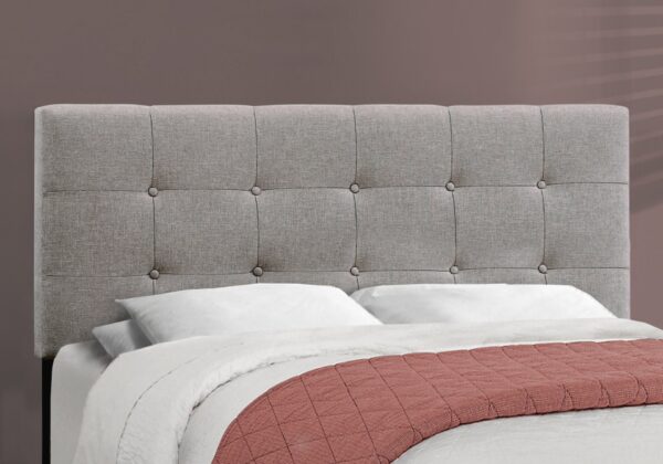 Queen Size Bed, Upholstered, Transitional - Gray