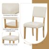 Topmax - 5 Piece Modern Round Dining Table Set Pedestal Kitchen Table Set With 4 Upholstered Dining Chairs For Studio, Apartment, Small Places - Natural - Image 5