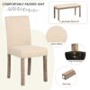 Modern 6 Piece Dining Table Set With 4 Upholstered Chairs And Bench For Kitchen Or Dining Room - Brown - Image 6
