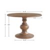Round Pedestal Dining Table - Walnut - Image 3