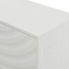 Elegant Sideboard With Sophisticated Wavy Pattern Doors And Arched Groove Design In A Stylish 4 Door Layout, Adjustable For Study, Entryway And Living Room - White - Image 13