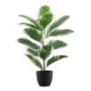27" Tall, Artificial Plant, Rubber, Indoor, Faux, Fake, Table, Greenery, Potted, Real Touch, Decorative - Green / Black - Image 5
