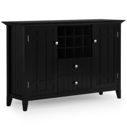 Bedford - Sideboard Buffet And Wine Rack - Black