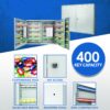 400 Key Adjustable Key Cabinet With Key Lock - Gray - Image 9