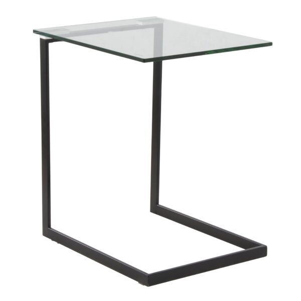 Zenn - Contemporary End Table - Black / Clear