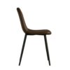 Modern Style Dining Chairs (Set of 4) With Saddle Cushioned Seats Metal Legs - Brown - Image 5