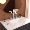 2 Handle Widespread Bathroom Faucet With Pop Up Drain And 2 Water Supply Lines - Brushed Nickel - Image 5