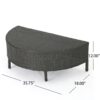 Pt Limon - Outdoor Coffee Table Half Round Design - Gray - Image 3