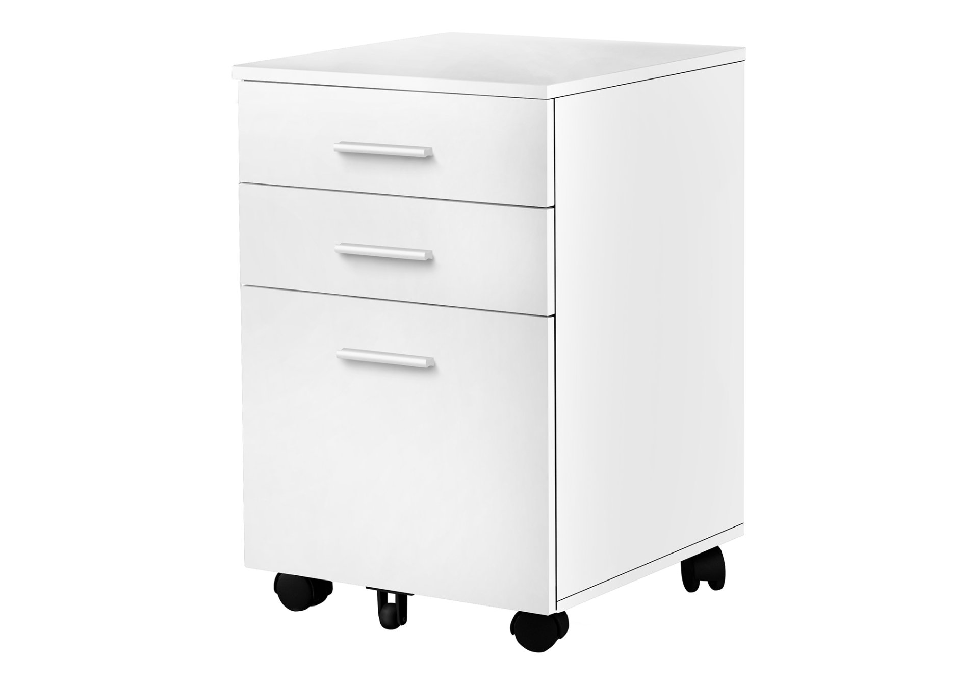 File Cabinet, Rolling Mobile, Storage Drawers, Printer Stand, Office, Work, Contemporary, Modern - White - Image 2