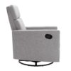 Modern Upholstered Rocker Nursery Chair Plush Seating Glider Swivel Recliner Chair - Gray - Image 18