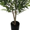 47" Tall, Artificial Plant, Acacia Tree, Indoor, Faux, Fake, Floor, Greenery, Potted, Silk, Decorative - Green / Black - Image 2