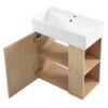 Floating Bathroom Vanity With Basin And Right Side Storage - Wood - Image 11