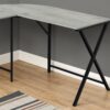 Computer Desk, Home Office, Corner, L Shape, Laptop, Contemporary / Modern - Gray - Image 8
