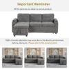 L Shaped Convertible Sofa Bed With Storage, Cup Holders, USB Ports Chenille - Gray - Image 9