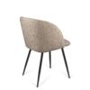 Adjust Legs Upholstered Teddy Faux Fur Dining Armrest Chair (Set of 2) - Light Brown - Image 10