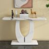 Modern Simple Glossy Rectangular Counter Bar Table - White - Image 5