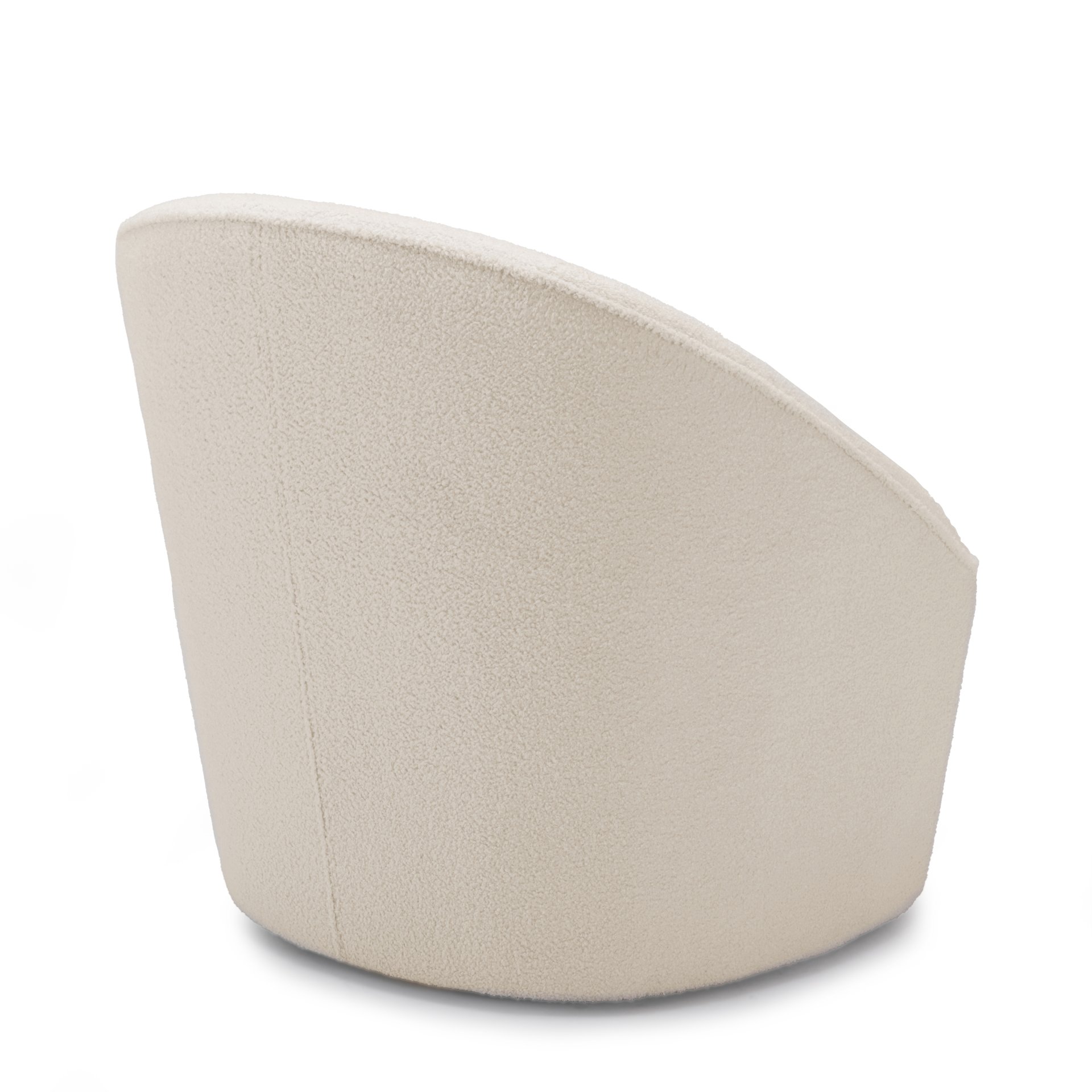 Anson - Swivel Chair With Soft Rounded Back - Off White - Image 9