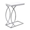 Accent Table, C - Shaped, Contemporary - White - Image 2