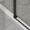 Frameless 48" X 72" Sliding Shower Door, Tempered Glass - Matte Black - Image 6