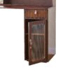 Modern Elegance Makeup Vanity Desk With Adjustable Lighted Mirror Storage Shelves Drawer And Cabinet - Walnut - Image 7