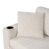 Chenille Sectional Sofa Convertible Pull Out Bed With Storage Ottoman & USB Ports - Beige - Image 15